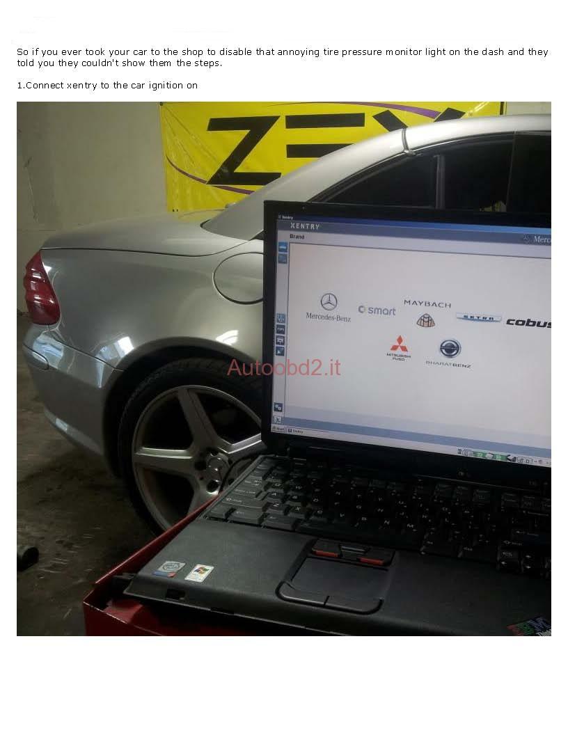 disable Benz tire pressure monitor light on with STAR-01